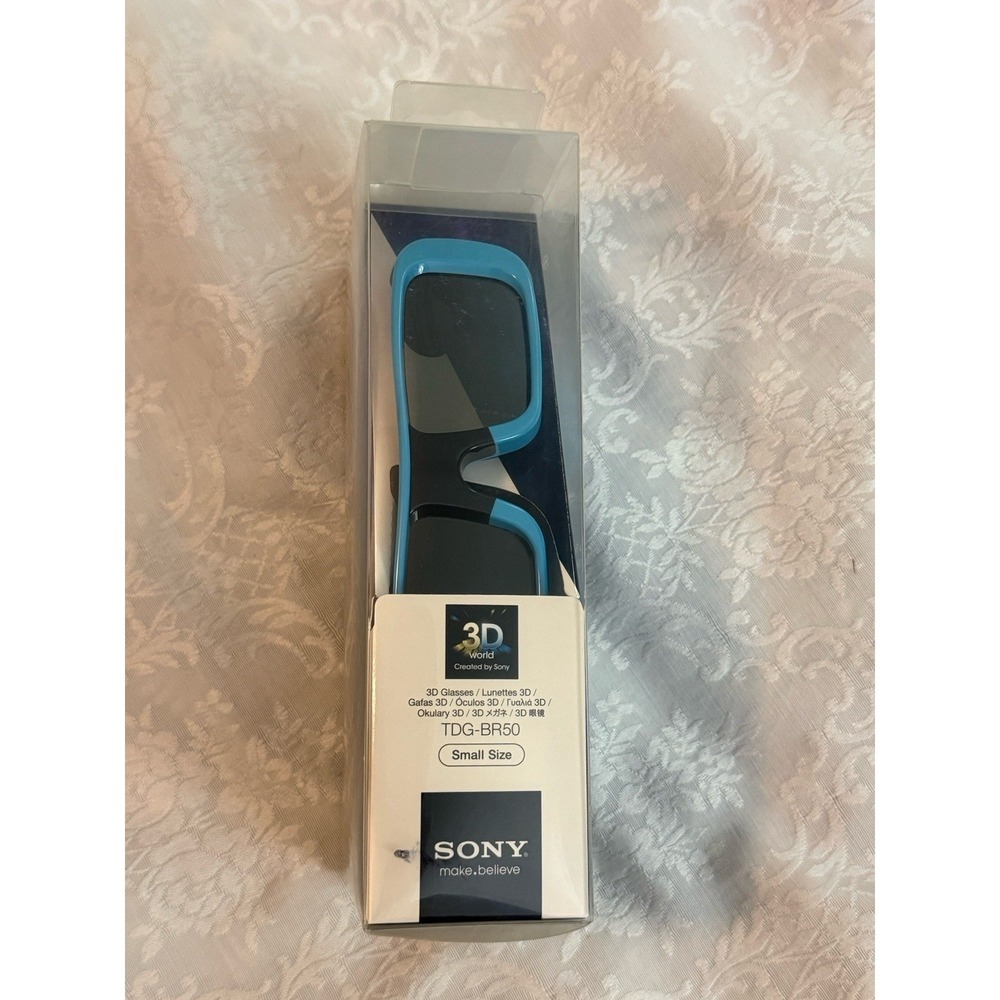 SONY TV 3D Glasses Size SMALL Blue TDG-BR50 3D Television Bravia HDTV DC 3V